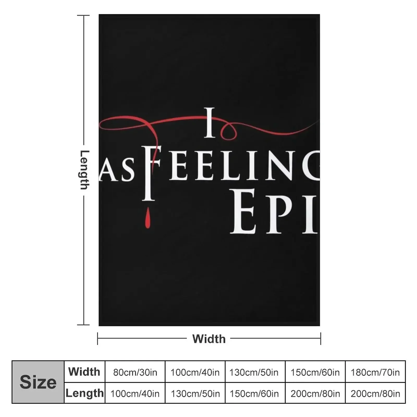 I Was Feeling Epic in TVD Logo Style Throw Blanket Camping Fashion Sofas Retros Blankets