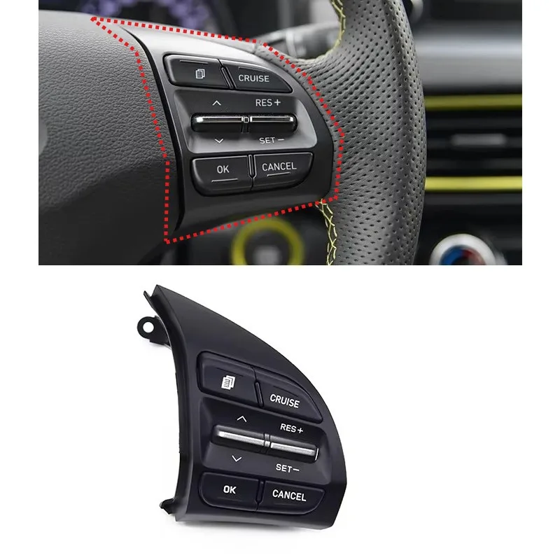 Auto Parts Multi-Function Steering Wheel Cruise Control Button Switch OEM 96720-J9110 96720-J9000 For Hyundai Kona Encino