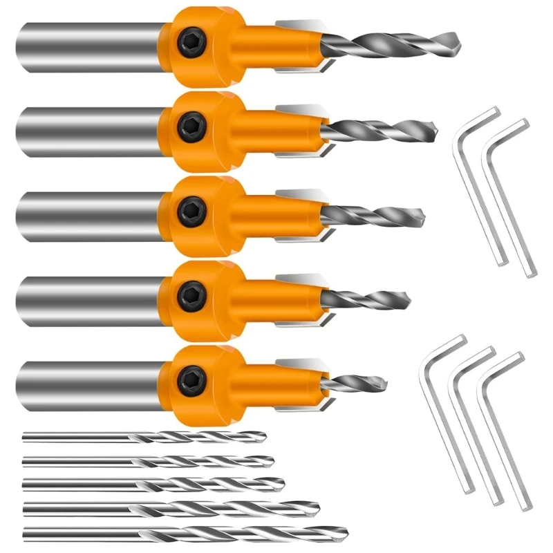 Countersink Drill Bit Set Carpentry Tool Countersunk Counter Sink Bit For Wood