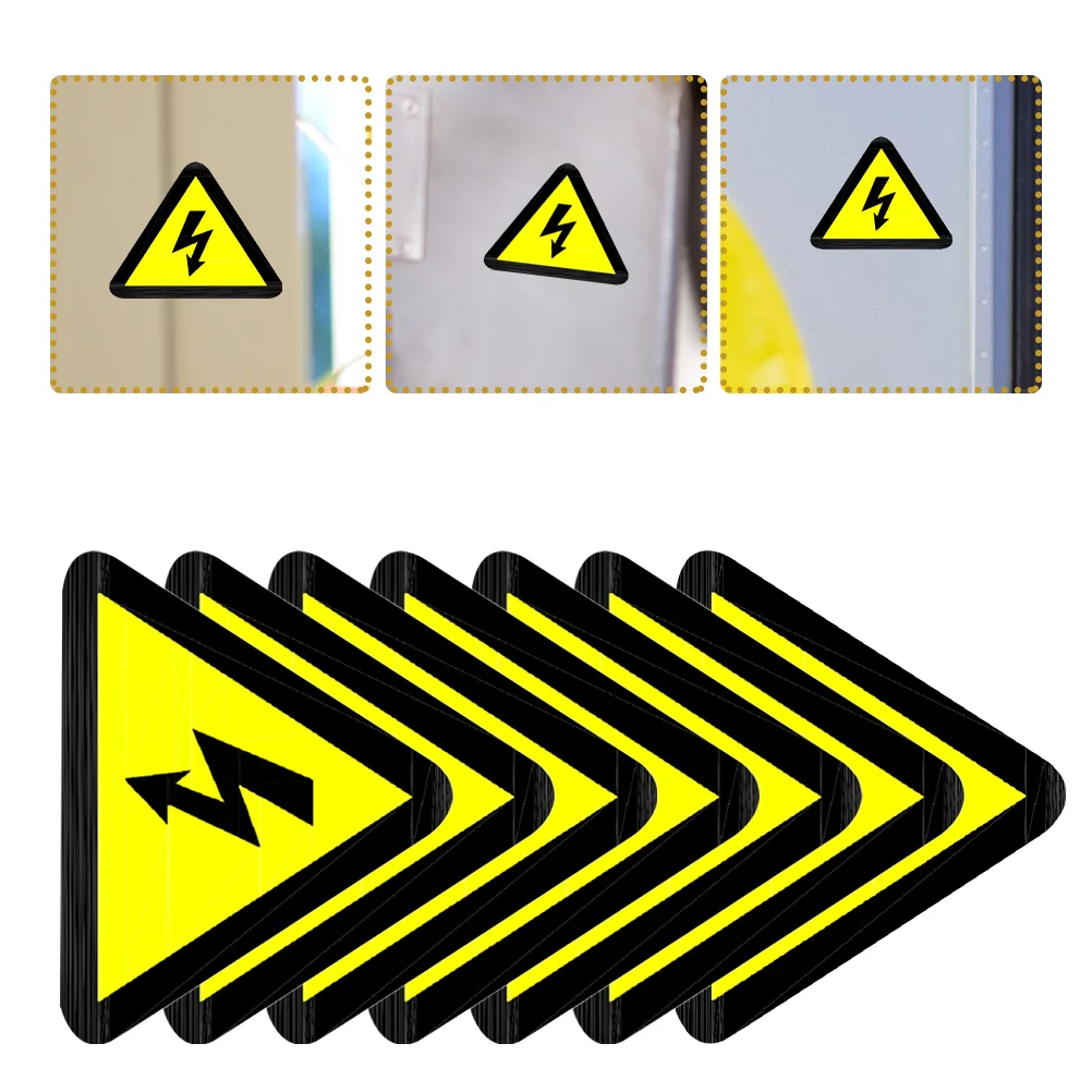 15 Pcs Warning Sign Stickers Safety Decals Label Letter Applique Electrical Panel Labels Shocks Staff Office Signs