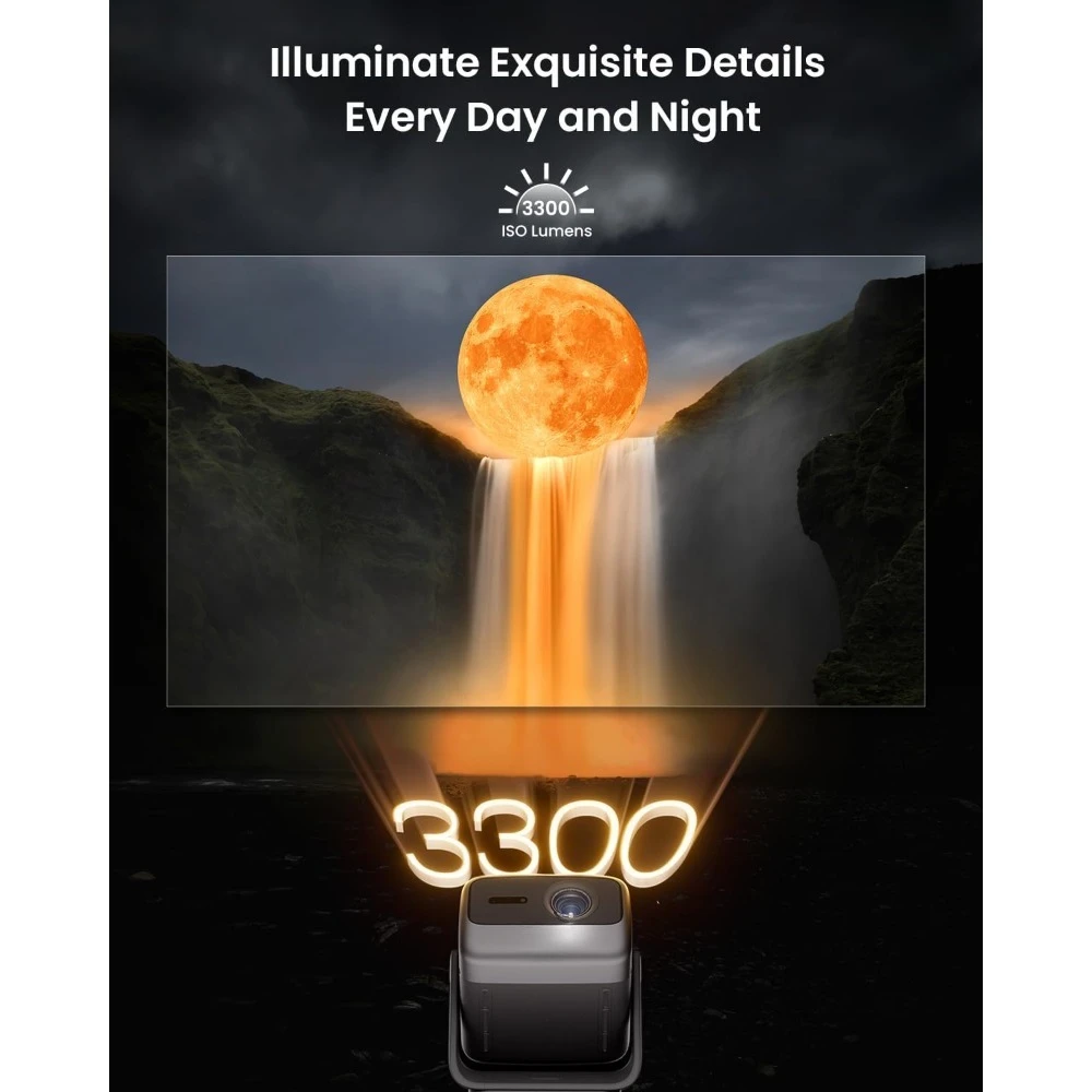 ترقية جهاز عرض N1S Ultimate Triple Laser 4K، جهاز عرض 3300ISO Lumens، شاشة تلقائية في الوقت الحقيقي، HDR10، 60 بوصة - 300 بوصة، بلو راي 3D-NEW