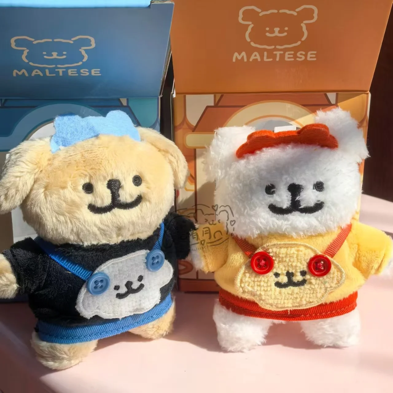 

Новая оригинальная плюшевая подвеска-брелок в виде собаки мальтезе с ремешком, подарок для пар, аксессуар для сумки, милый подарок на День святого Валентина