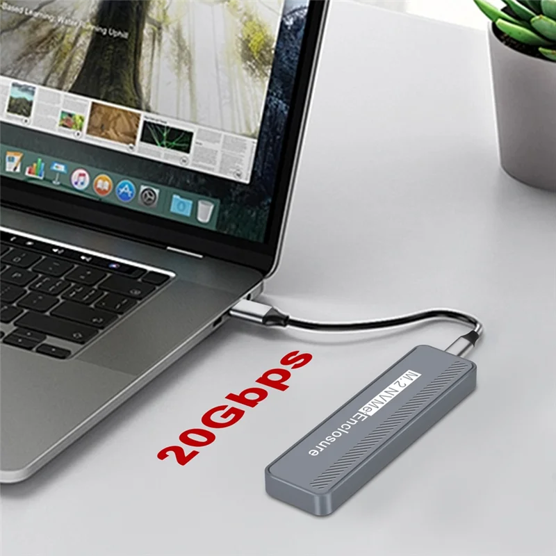 

2230/2242/2260/2280 M. 2 NVME Enclosure 20Gbps USB 3.2 GEN 2X2 Type C For NVME SSD M/B