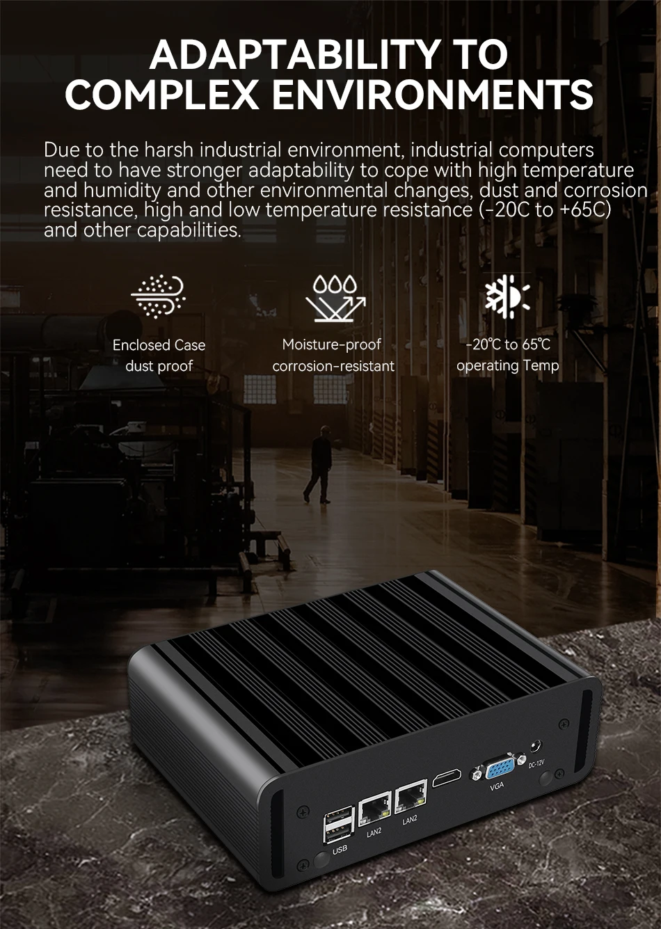 Fanless Industrial Mini PC Intel N100 J6412 2x Ethernet 2x COM RS232/485 6x USB 4G LTE SIM Card WiFi Windows Linux