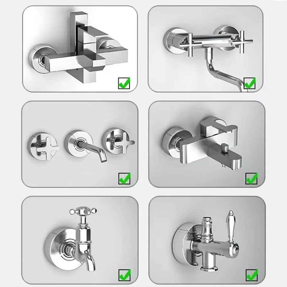 مفيدة ABS دش غطاء صنبور تصفيح جدار شفة صنبور غطاء الزخرفية قابل للتعديل المطبخ الحنفية اكسسوارات دش