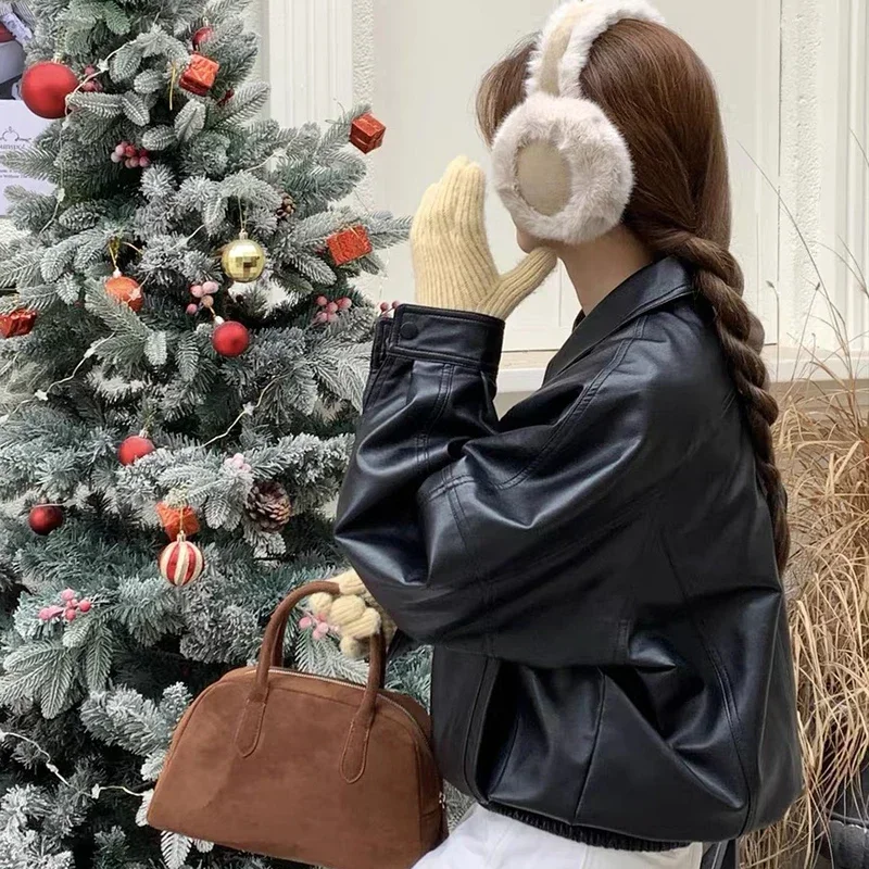 ผู้หญิงขนสัตว์ Earmuffs Solid Plush WARM เล่นสกีกลางแจ้งขี่จักรยาน Windproof เย็น Ffluffy Muffs หูผู้หญิงผู้ชาย Earflap ฤดูหนาว