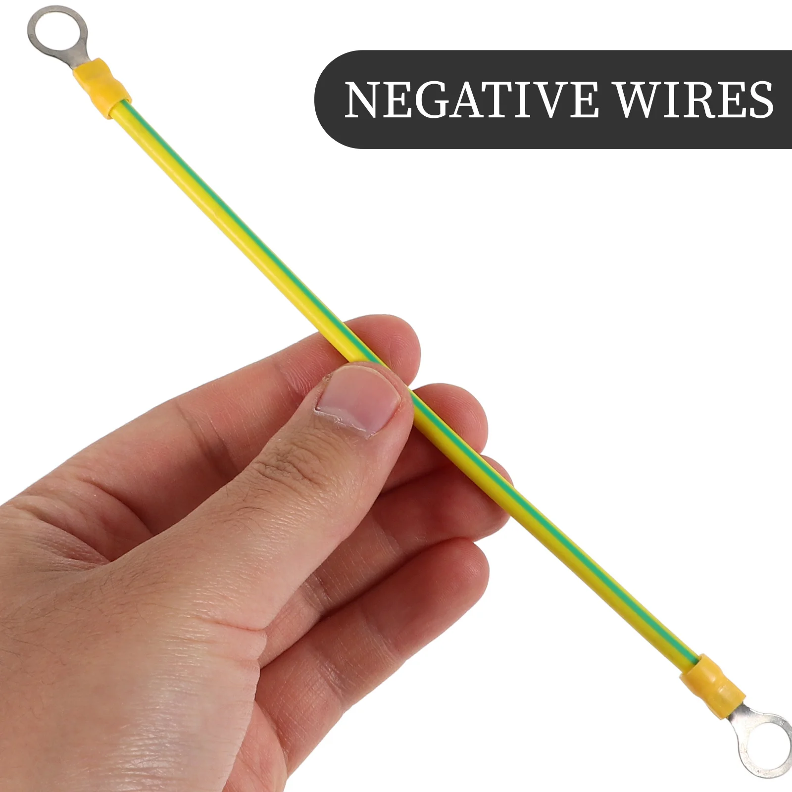 

10Pcs Ground Cable Copper Wire Flexible Durable PVC Insulated Grounding Strap for Vehicle Electrical System