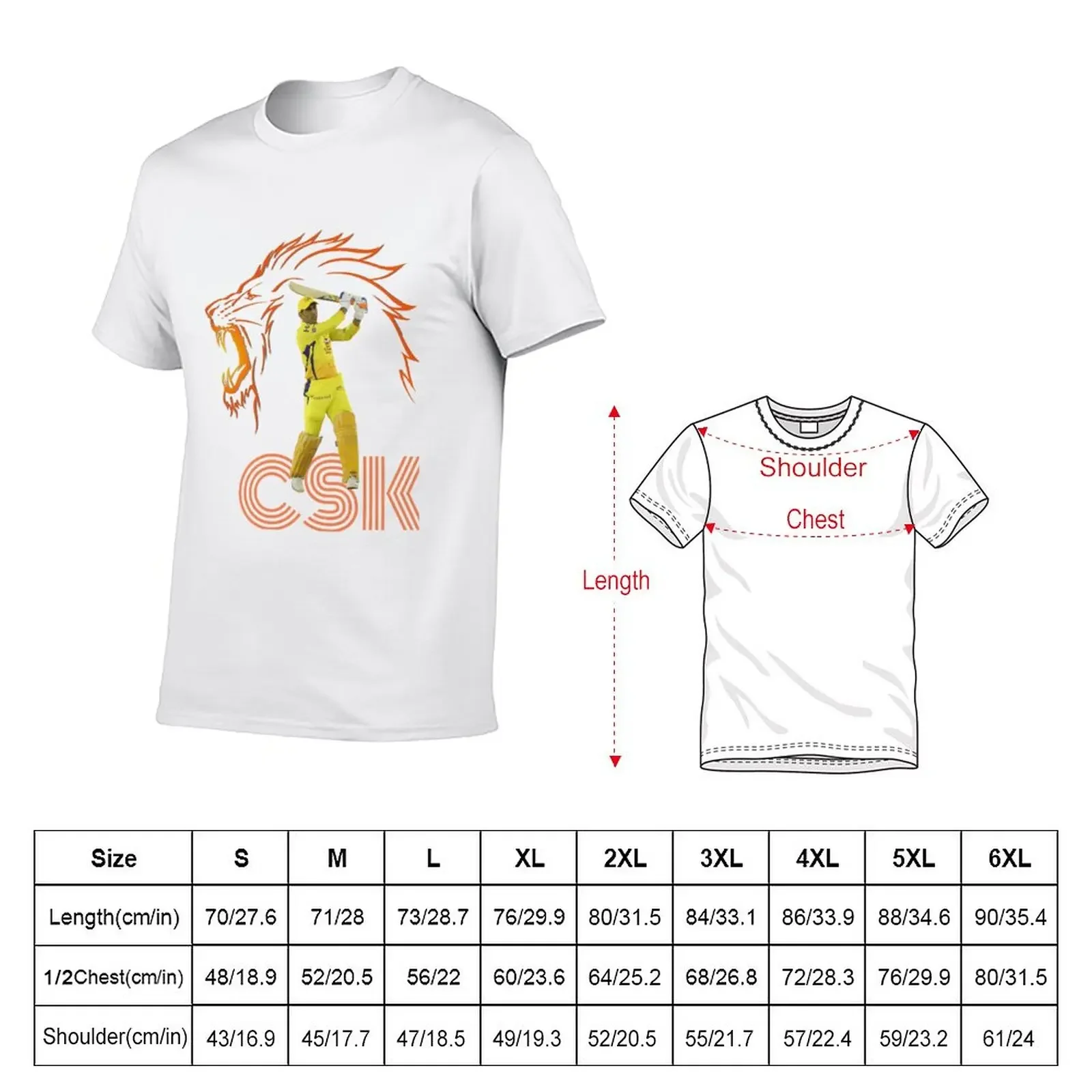 NG  Chennai Super Kings Dhoni Tee CSK T-Shirt anime graphics t shirt oversized t shirt Short sleeve tee mens t shirts pack