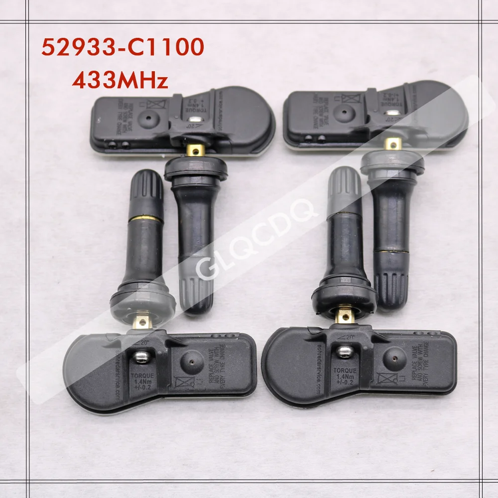 مستشعر TPMS لـ 2018-2024 HYUNDAI SANTA FE (TM) مستشعر ضغط الإطارات HYUNDAI TPMS 433MHz 52933-C1100 52933C1100 أجهزة استشعار الإطارات