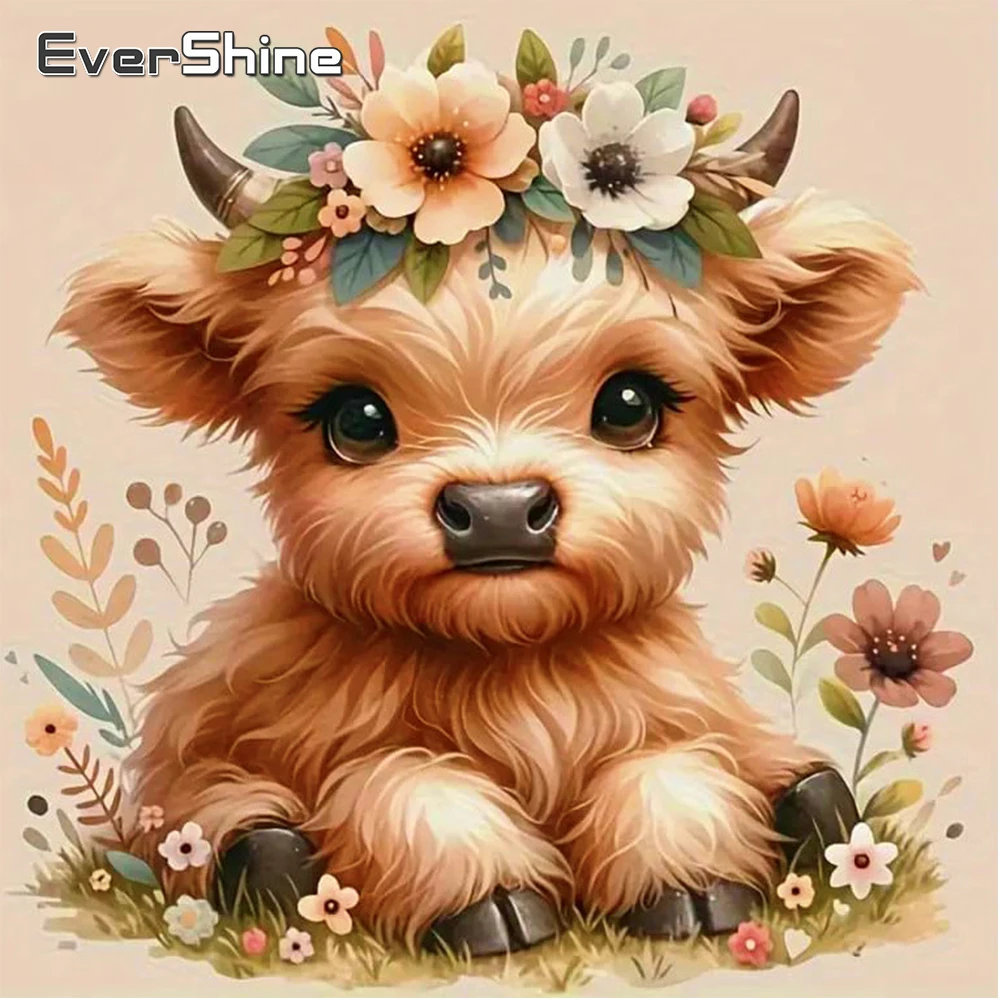 Evershine Diamant Stickerei Kuh 5D DIY Diamant Kunst Malerei Tier Strass Bild Mosaik Kits Handgemachte Hobby