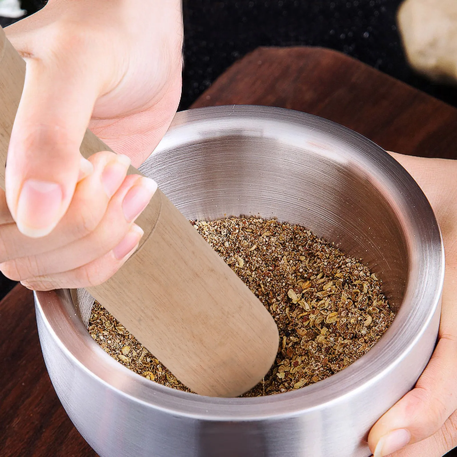 

Wood Muddler Pestle Garlic Press Spice Grinder Kitchen Tool Approx 175x37x37cm Safe Home Use Wooden Pestle