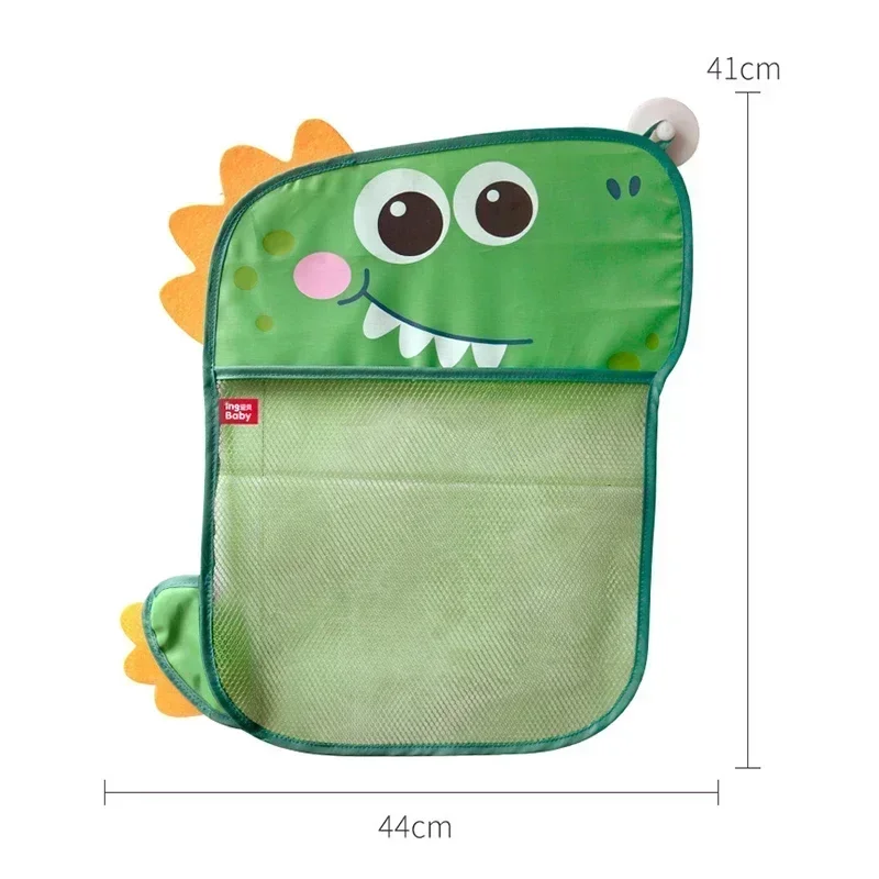 Baby Bath Toys Cute Duck Dinosaur Mesh Net Storage Bag Strong Suction Cups Bath Game Bag Bathroom Organizer Water Toys