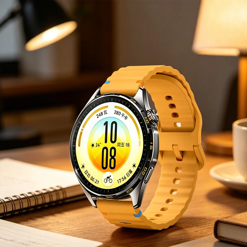 18/20/22mm Silicone Strap For Huawei Watch GT7-6-5-4 46mm/41mm GT Runner 2/Ultimate 2 Sports Wristband Huawei Watch GT7 6 5 Pro