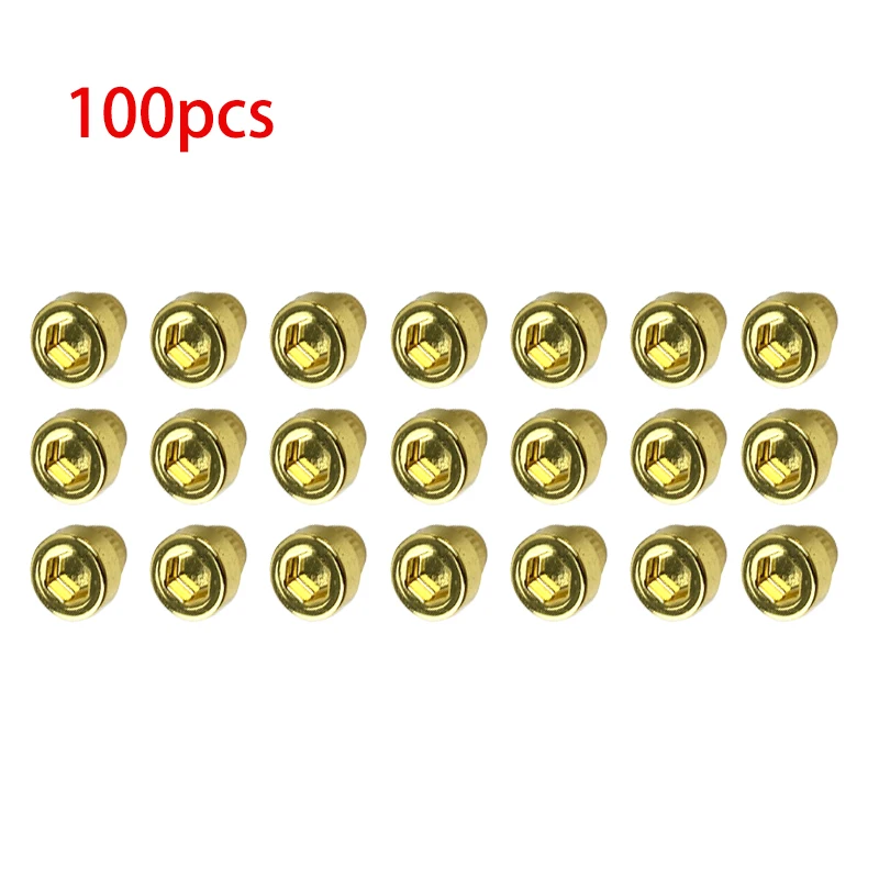 

Новинка, 100 шт., автомобильный обод, заклепка для губ, фотоэлемент для отверстия 7,2 мм, золото