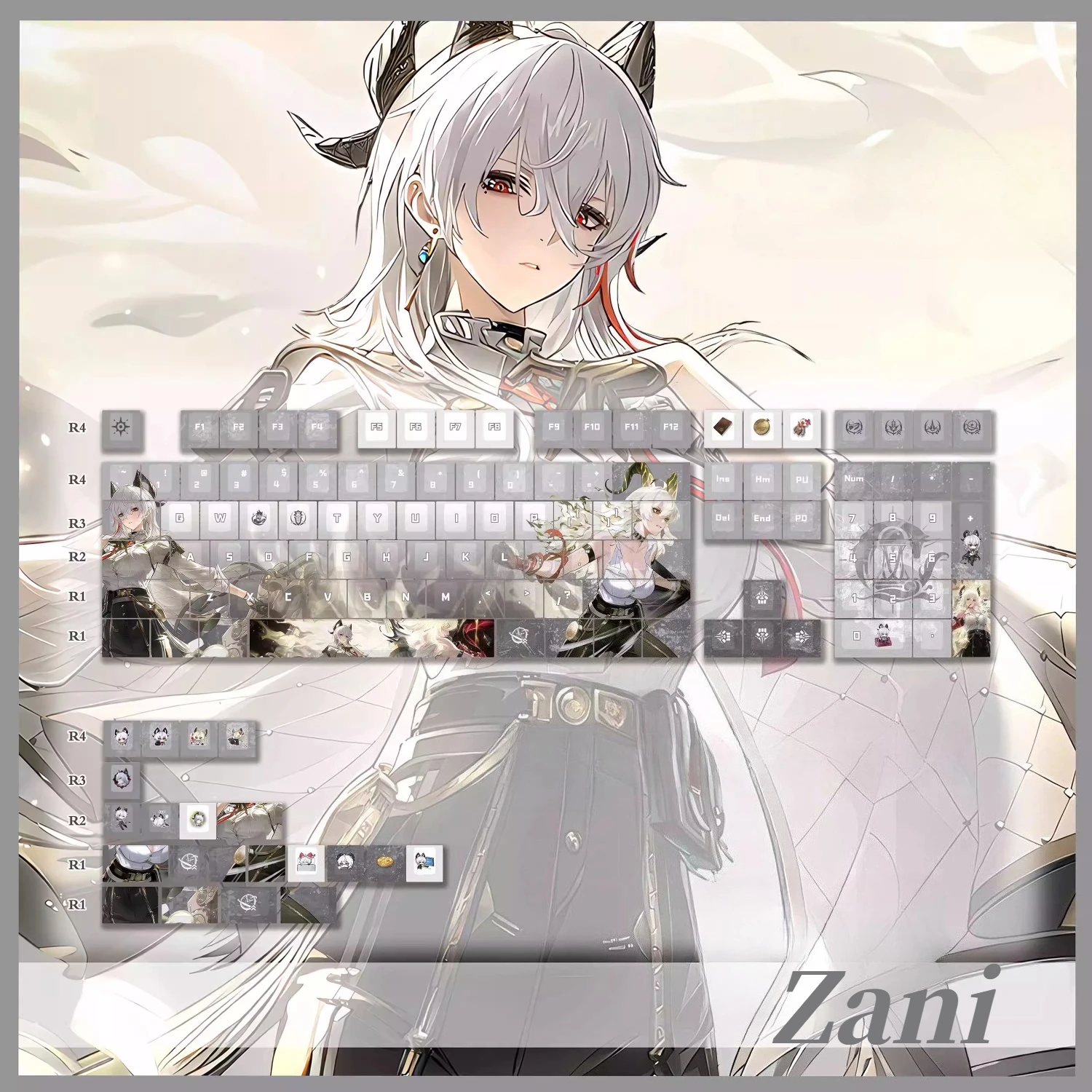 

MAIMOOO Zani Keycap Cherry Profile Wuthering Waves Cartoon Anime Game Mechanical Keycaps PBT Sublimation Custom Keyboard Caps