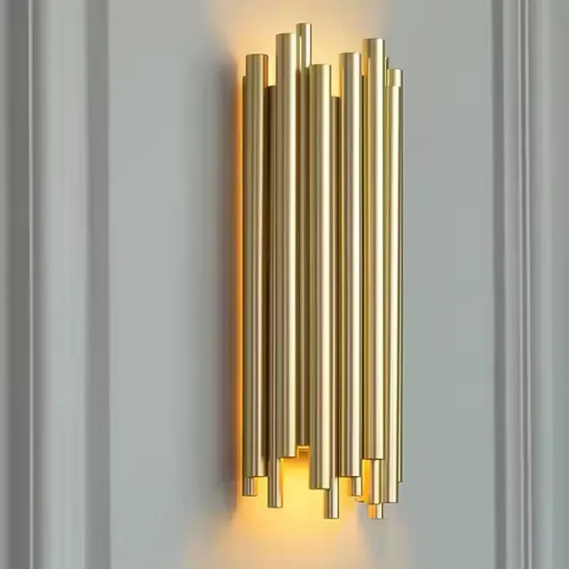 Indoor Decoration Light Modern Design Small Golden Stair Restaurant Electroplating Bedside Bracket