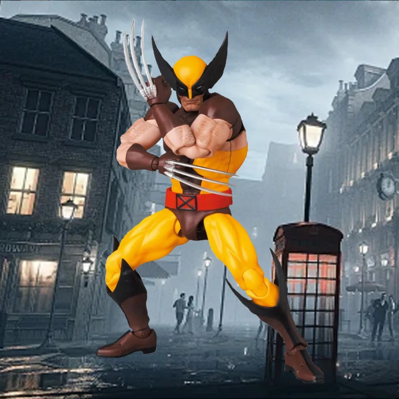 Героический персонаж Росомаха Фигурка Коричневый комикс Mafex 138 X-Men Аниме Фигурка Shf Фигурка Модель Статуя Игрушки Рождественские игрушки