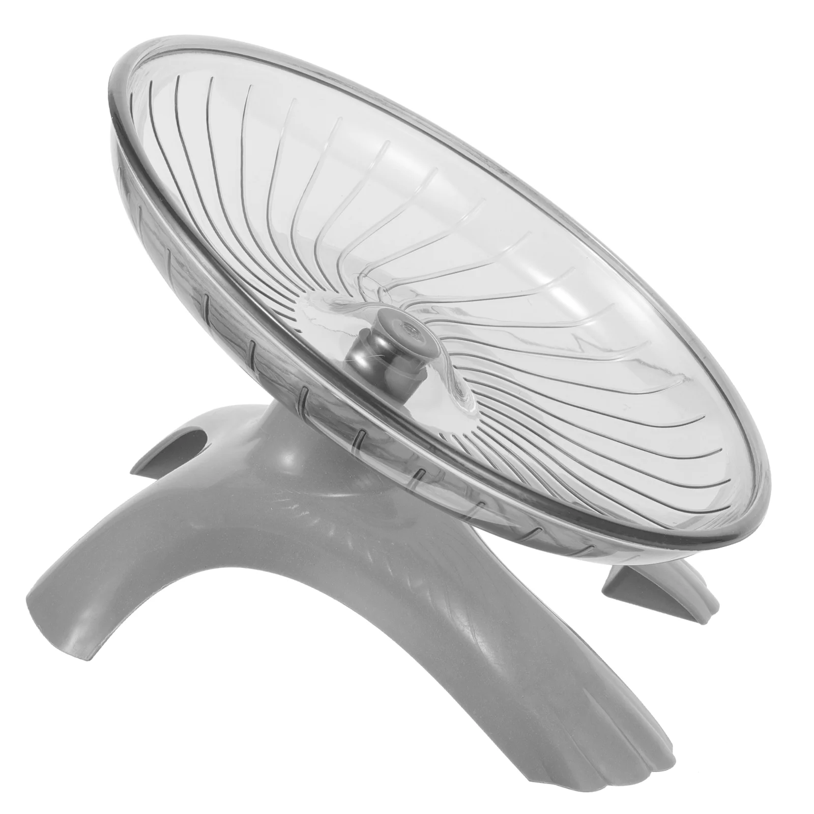 

Pet Hamster Flying Saucer Chinchilla Toys Bearing Wheel Dog Puzzle Grey Plastic Supplies Fitness