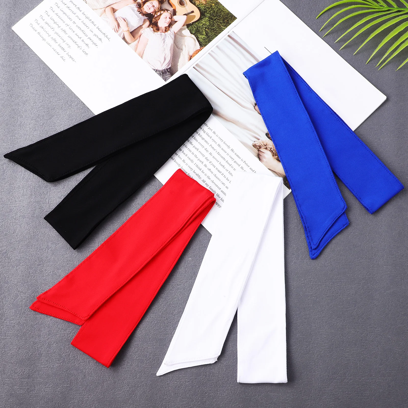 

4Pcs Yoga Headband Sweatband Breathable Lightweight Athletic Headbands for Exercise Running Training Unisex Sports Accessories