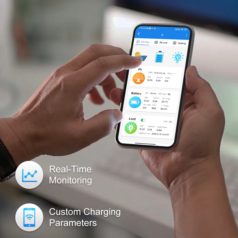 LDSOLAR Solar Controller MPPT 15A 20A 30A with WIFI or BLE APP Control