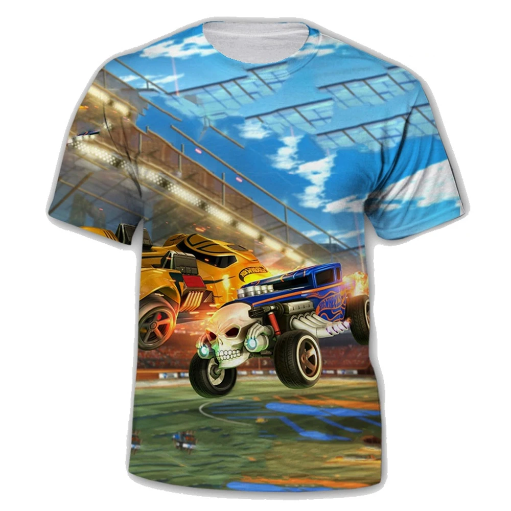 Rocket League game creative design, cool and fashionable T-shirt with casual personality