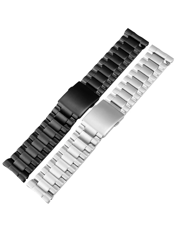 Men\'s Waterproof Double Press Buckle Watch Strap for DIESEL Dz4318 4323 4283 4309 Solid Stainless Steel Black 26mm Watchband