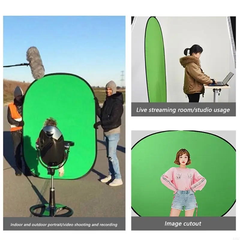 

Professional Double Side Blue Green Screen Background Panel Backdrop for Photography Video Production Live Streaming 896C