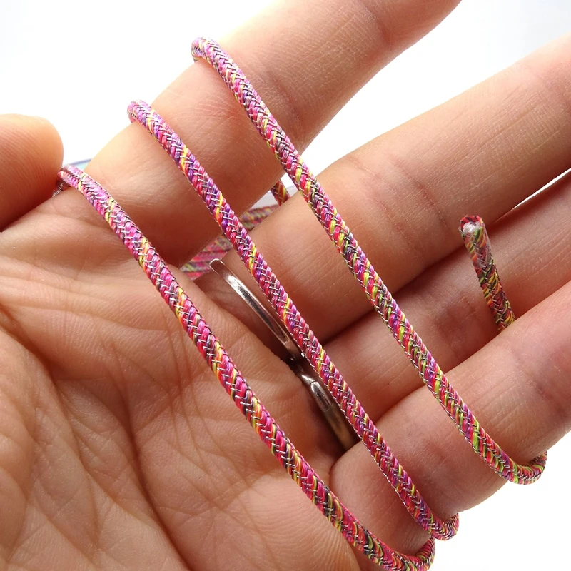 Jewelry thread DIY bracelet ropegold and silver colored thread 2mm 10meter/roll Colorful threads line woven strong