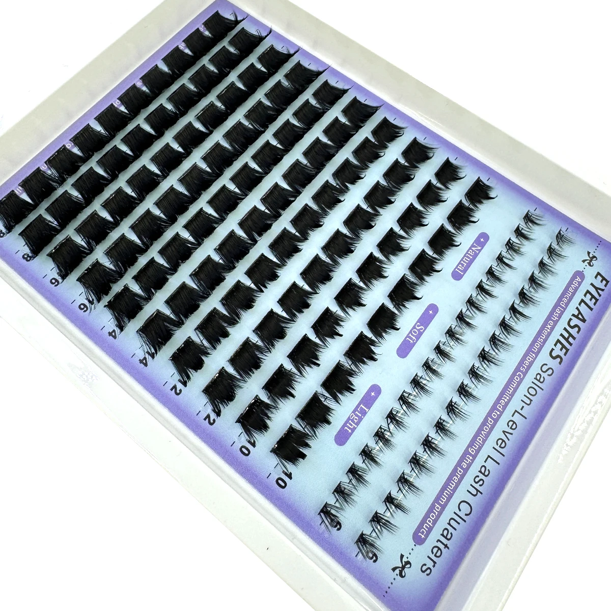 살롱 같은 스타일의 스파이크가 있는 위스피 래쉬 클러스터 DIY D 커브 클러스터 속눈썹 연장 풀 스파이키 개별 속눈썹