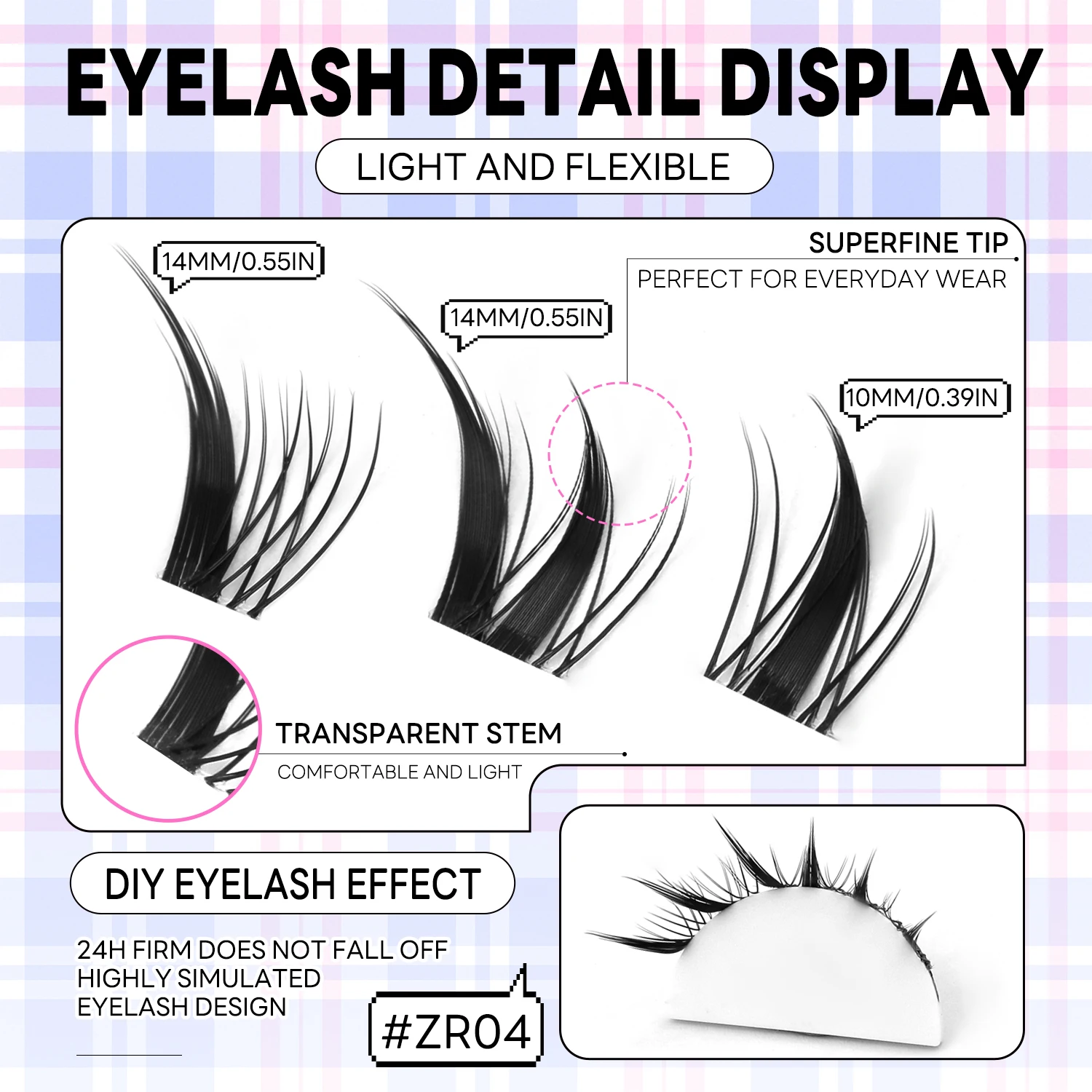 ラスヴィレ ラッシュクラスター ナチュラルキャットアイラッシュ DIY マンガまつげエクステ ソフトウィスピー個別まつげ ラッシュピンセット付き メイクアップ