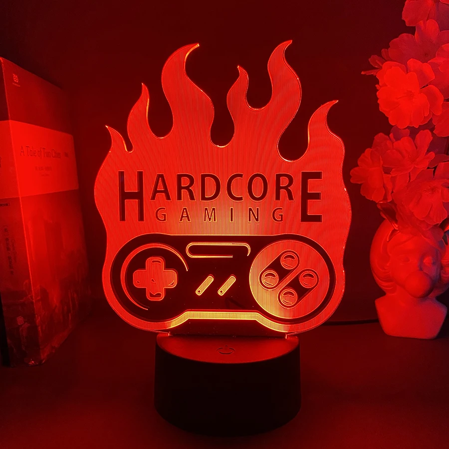 Hardcore Gaming Lighting LED Lamps Bedside Table Bedroom Led Lights Decoration Gift Gamer Room Decoration Setup RGB Mood Light