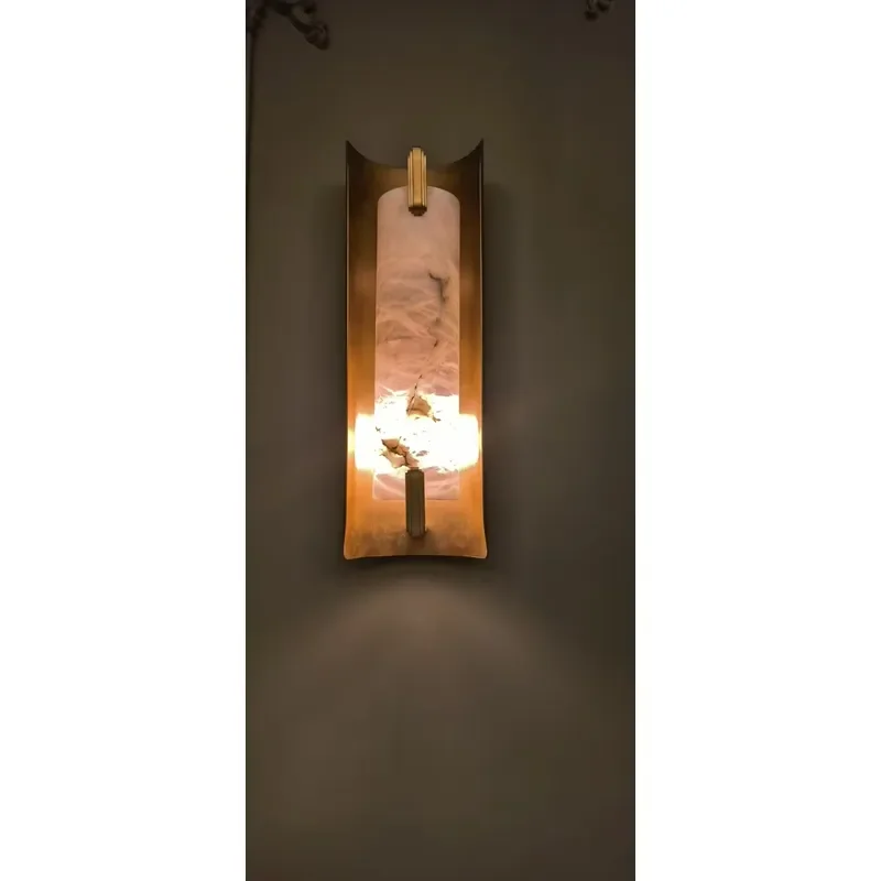 Marble wall lamp: Chinese living room feature wall, modern staircase corridor, bedroom bedside lamp