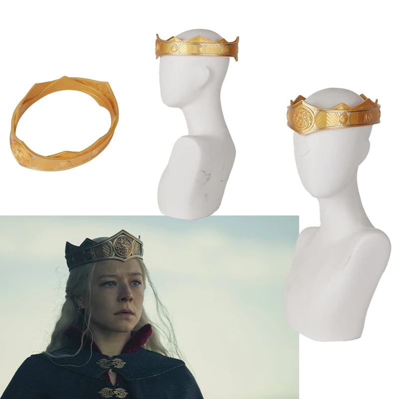 Film Dragon Family Rhaenyra Targaryen Cosplay korona nakrycia głowy unisex opaska na głowę kostium na Halloween akcesoria do włosów rekwizyty