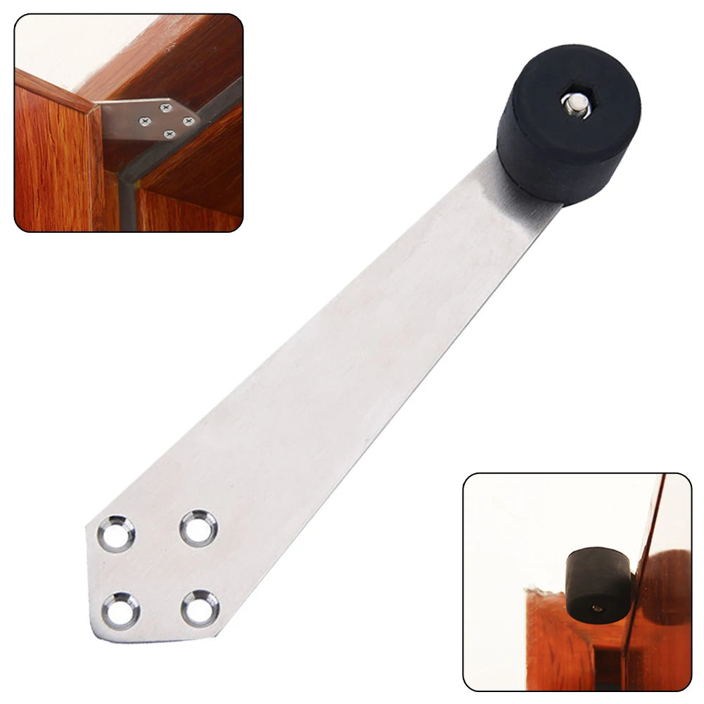 Stainless Steel Door Stops Mute Door Buffer Rubber Door Top Stopper Windproof Protection Wall For Home Office Door Stop Protect