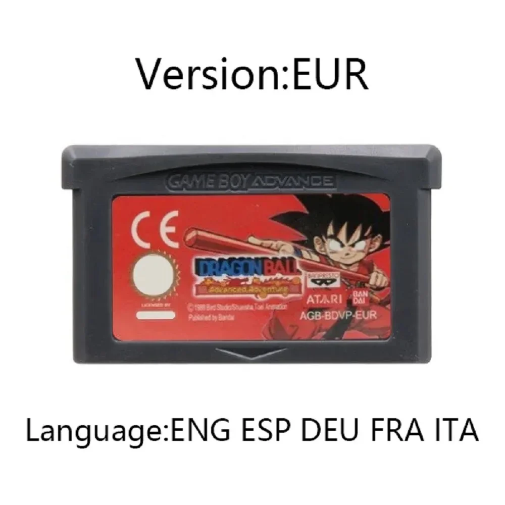 GBA用ビデオゲームカートリッジ,ゲームコンソールカード,ドラゴンボールシリーズ,高度な冒険,超音速戦士,ブウの怒り,32ビット