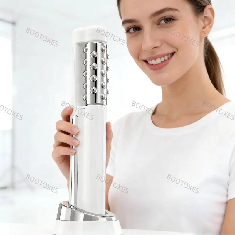 

Массажер для лица с подогревом и микротоками EMS 2026; Омолаживающее массажное устройство.