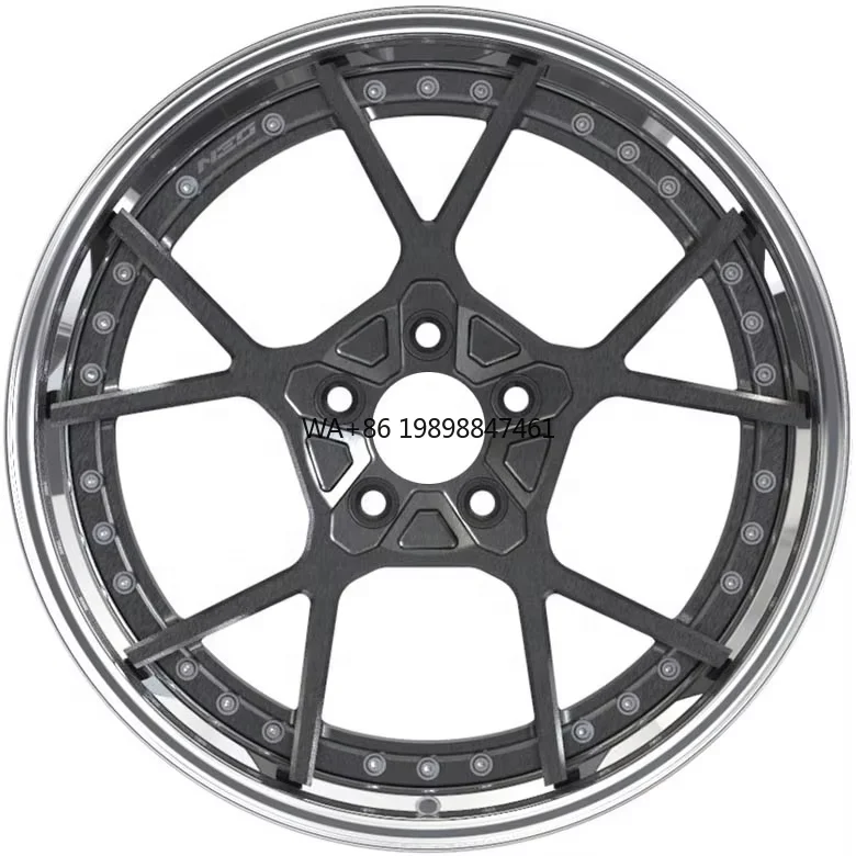 

Factory Hotsale New 2-Piece Aluminum Alloy Forged Wheels 16-24 Inch 5x112/114.3/120 Multi Color Chrome Finish Concave Design