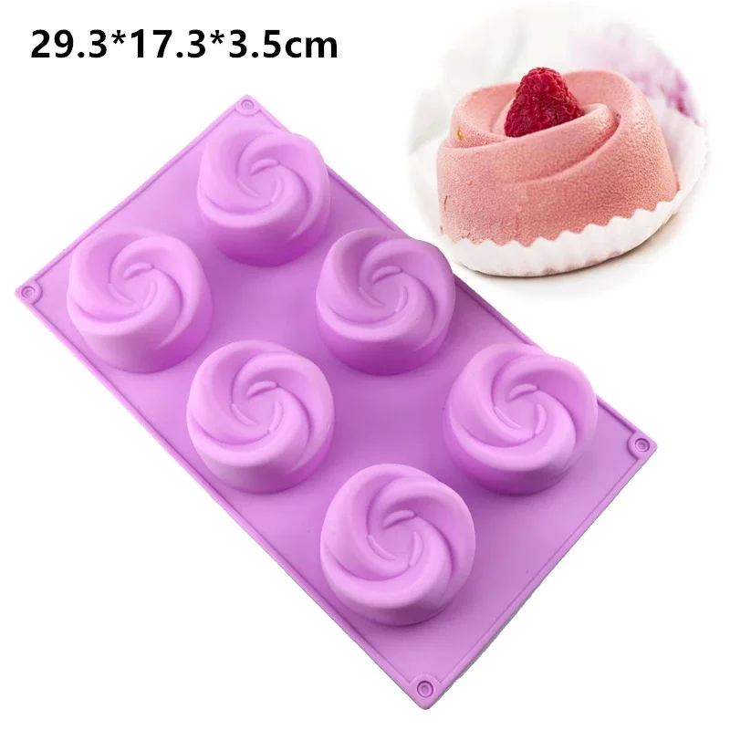 Stampo per torta in Silicone a 6 fiori stampi per stampi per pane fai da te fatti a mano per strumenti Mooncake