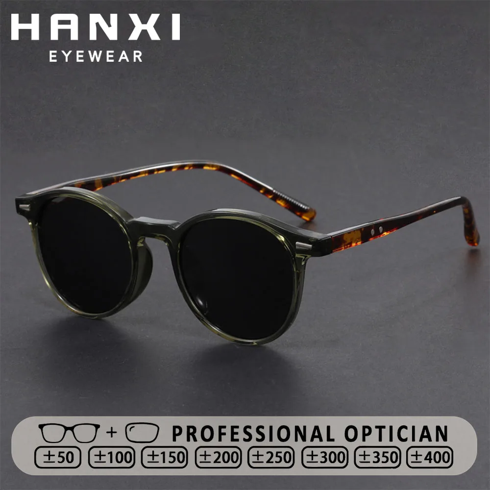 HANXI HANXI Round Glasses Woman Prescription Eyeglass Custom Progressive Myopia Sunglasses Stylish Tinted Optical Eyewear For Daily - Aliexpress Deal