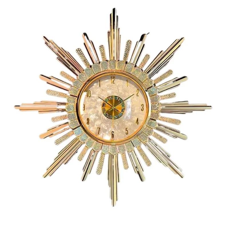 

European light luxury wall clock, living room wall-mounted atmospheric high-end clock, American high-end art decoration