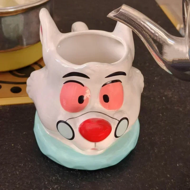 

Disney Alice in Wonderland Series Figure Princess Red Queen Mug Cup Toy Rabbit Mad Hatter Ceramic child Gift