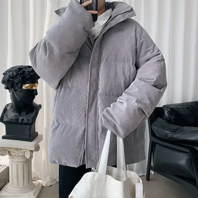 2025 Autumn and Winter New Corduroy Down Bread Cotton Jacket Winter Thick Cotton Jacket