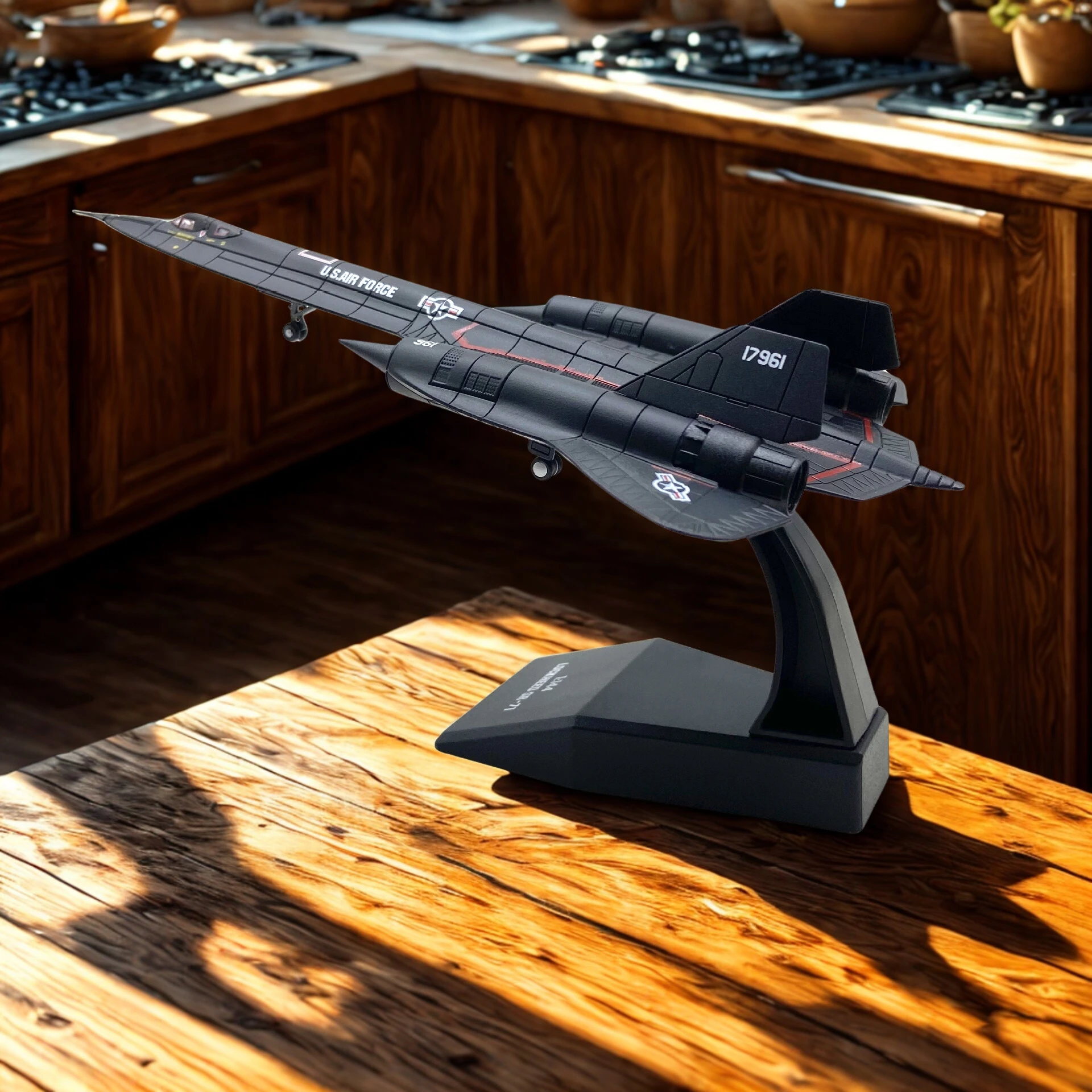 1/144 Scale US Air Force SR-71 Blackbird Reconnaissance Aircraft Alloy Model Diecast Airplane Model Home Decor Book Nook