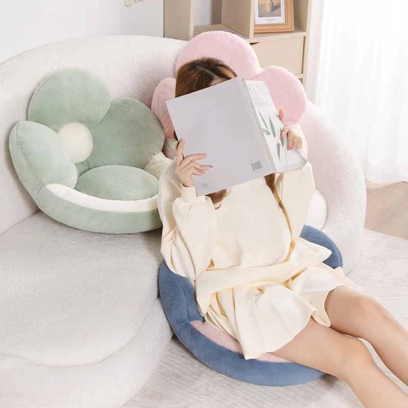 Cuscino per sedile con cuscino a fiori Super morbido divano imbottito in peluche pavimento per interni sedia per la casa decorazioni invernali per bambini regalo amante delle ragazze