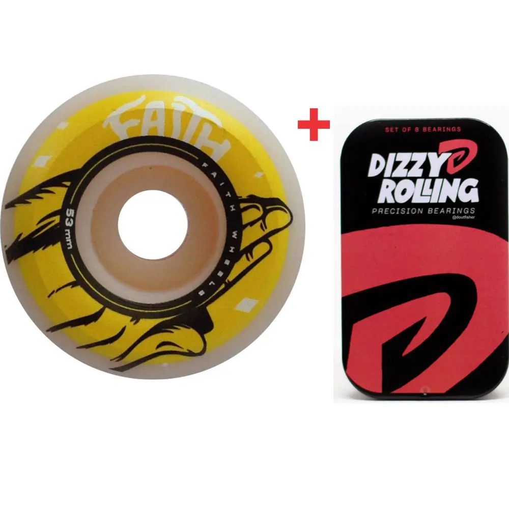 Wheel Faith Big Hand 53mm 100A + Rolling Dizzy Bearing