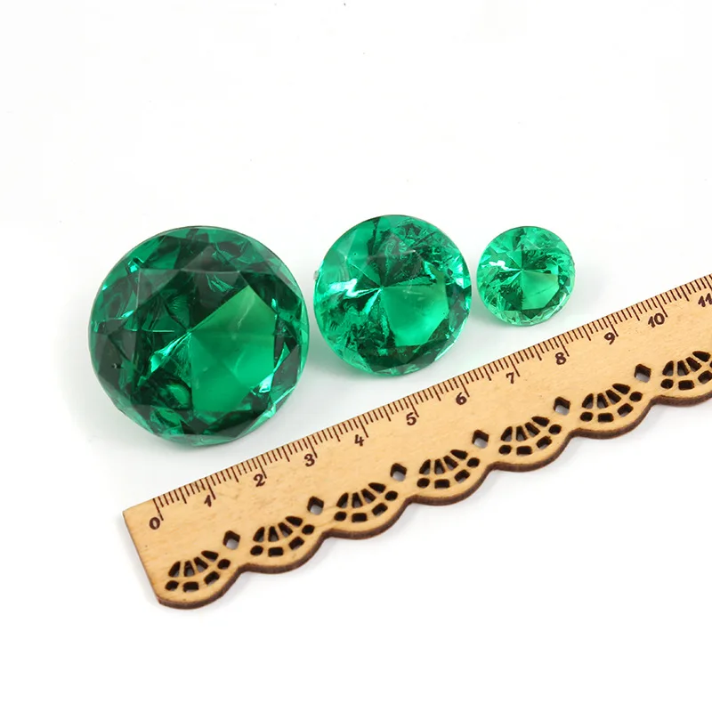 Piezas de plástico acrílico con forma de diamante para juegos de mesa, 50 piezas, 20mm, 2CM, 10 colores