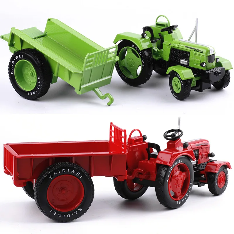 

1: 18 Large Retro Tractor Agricultural Trailer Alloy Car Model Simulation Metal Collect Decoration Birthday Gift Toy Car for Kid