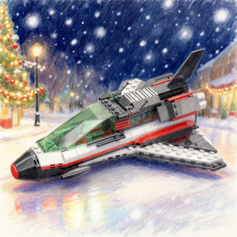 

271pcs MOC Police II Shuttle Compatible To Space Model Building Blocks Creative Gift DIY Display Decor Adult Premium Kids Desk