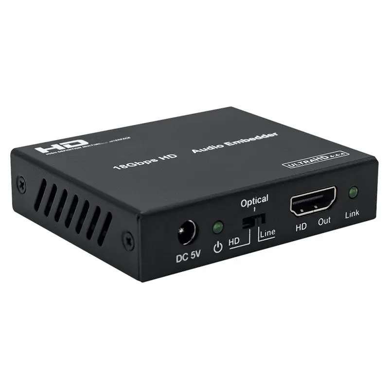 

Совместимый аудиоинтерфейс 18 Гбит/с, 4K 60 Гц, HD2.0, HD+, Aux+, цифровой вход Toslink