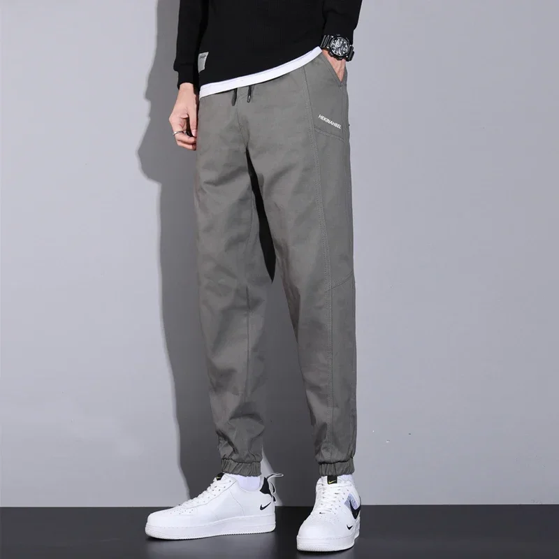 

2024 Autumn Men's Trendy Casual Work Pants Fashion Versatile High Street Sports Harun Pants Hombre Loose Large Premium Pants